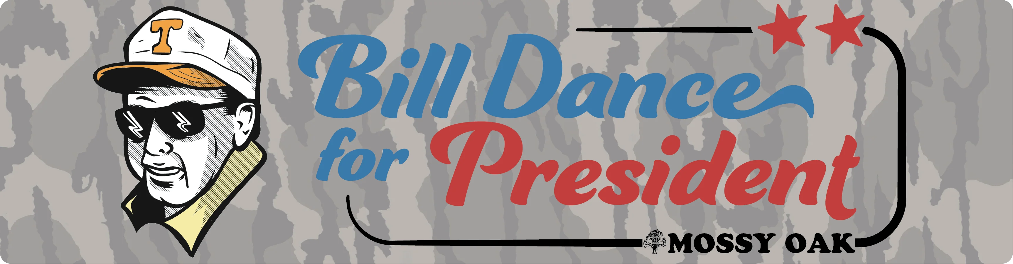 Bill Dance for President Vintage Bumper Sticker