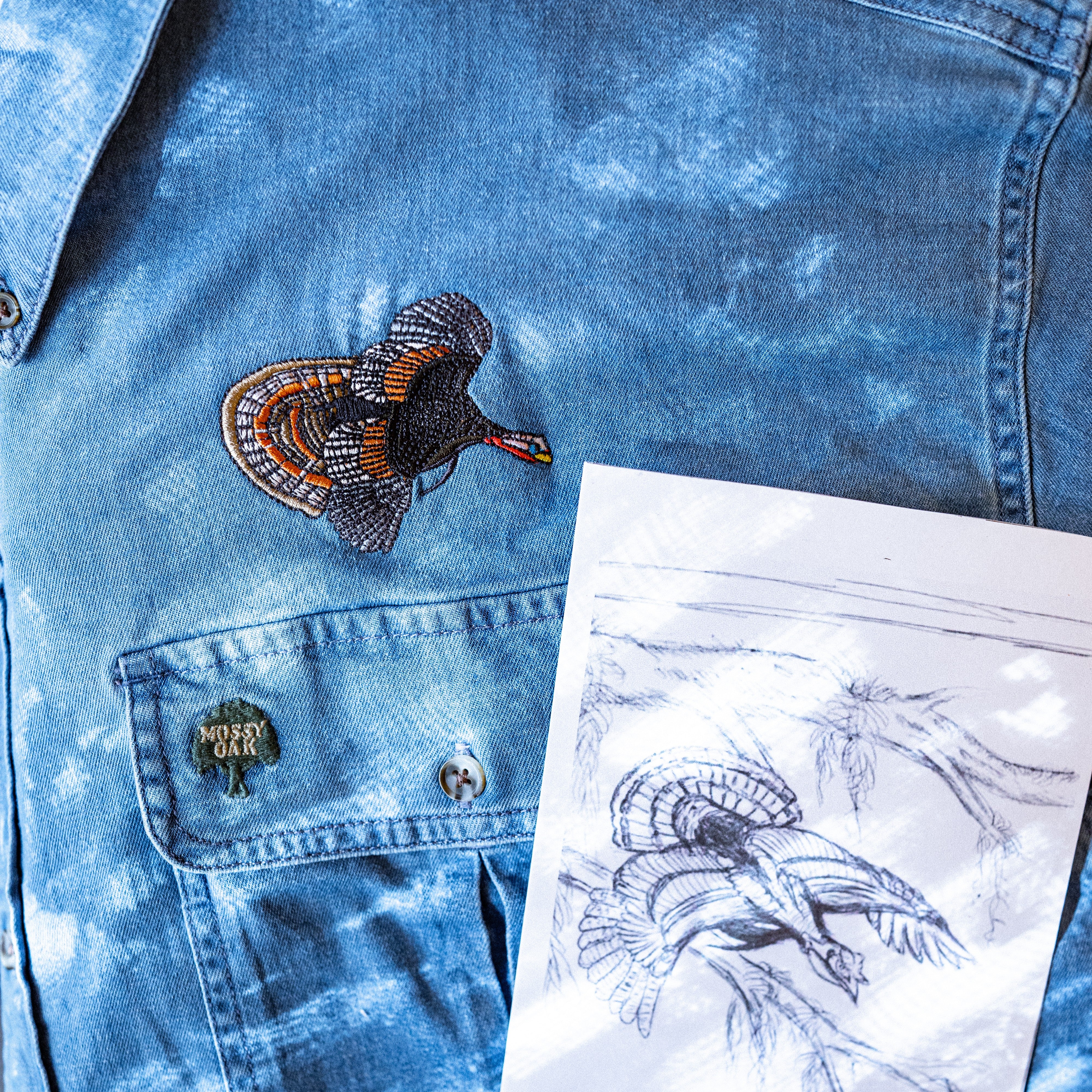 Wright Flying Turkey Shirt | Denim - Image 4